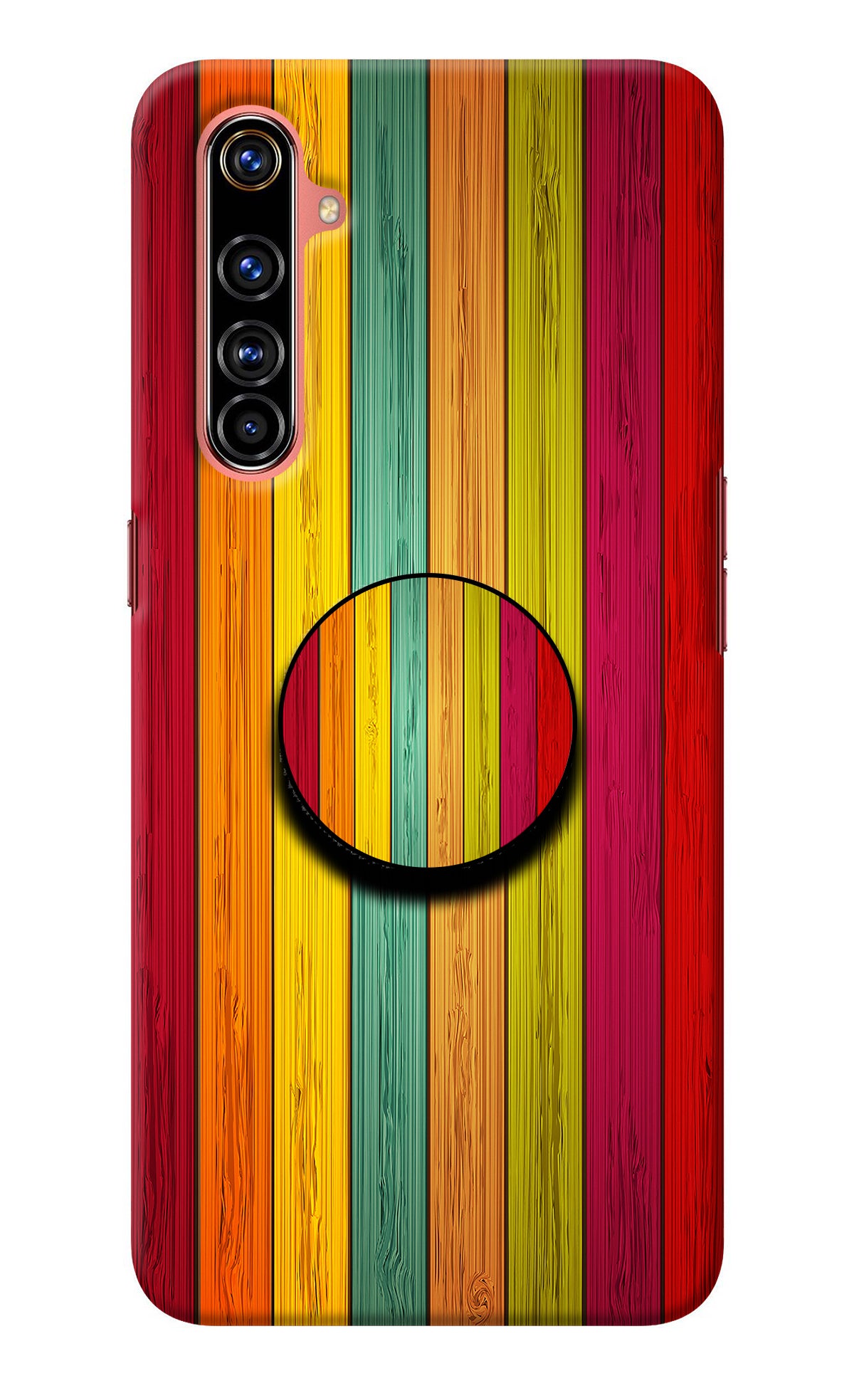 Multicolor Wooden Realme X50 Pro Pop Case