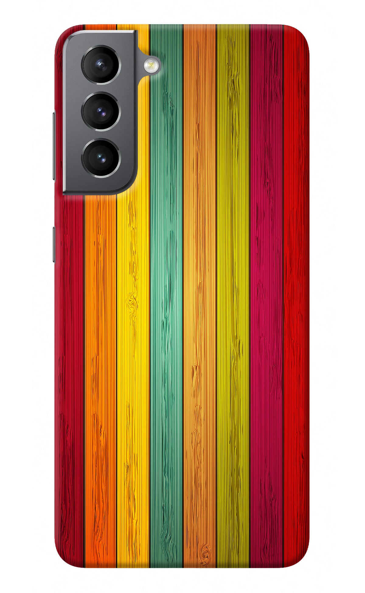 Multicolor Wooden Samsung S21 Back Cover