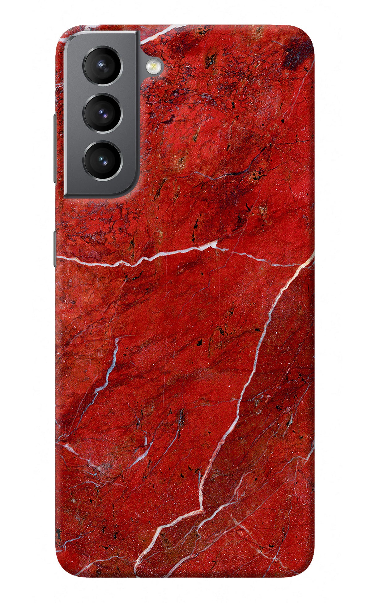 Red Marble Design Samsung S21 Back Cover