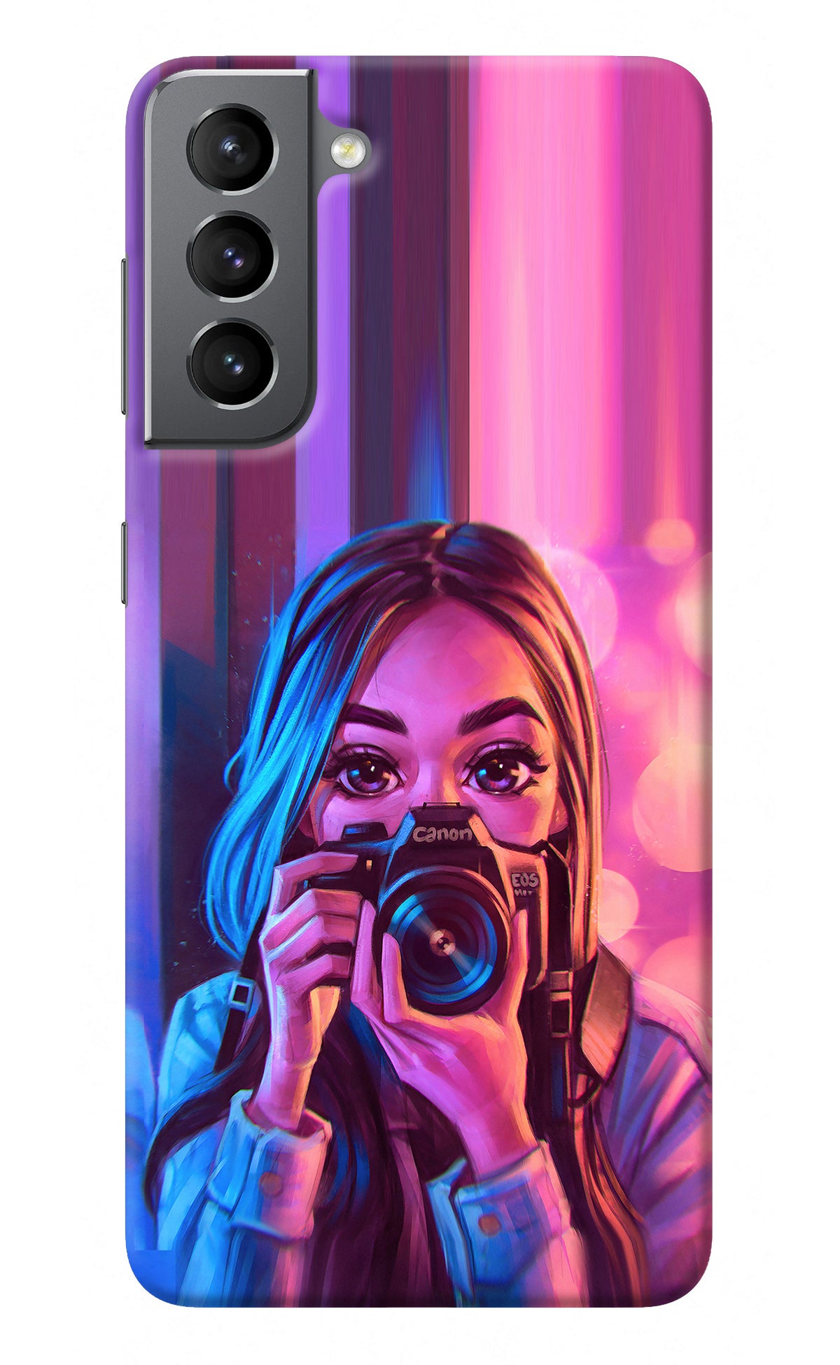 Girl Photographer Samsung S21 Back Cover