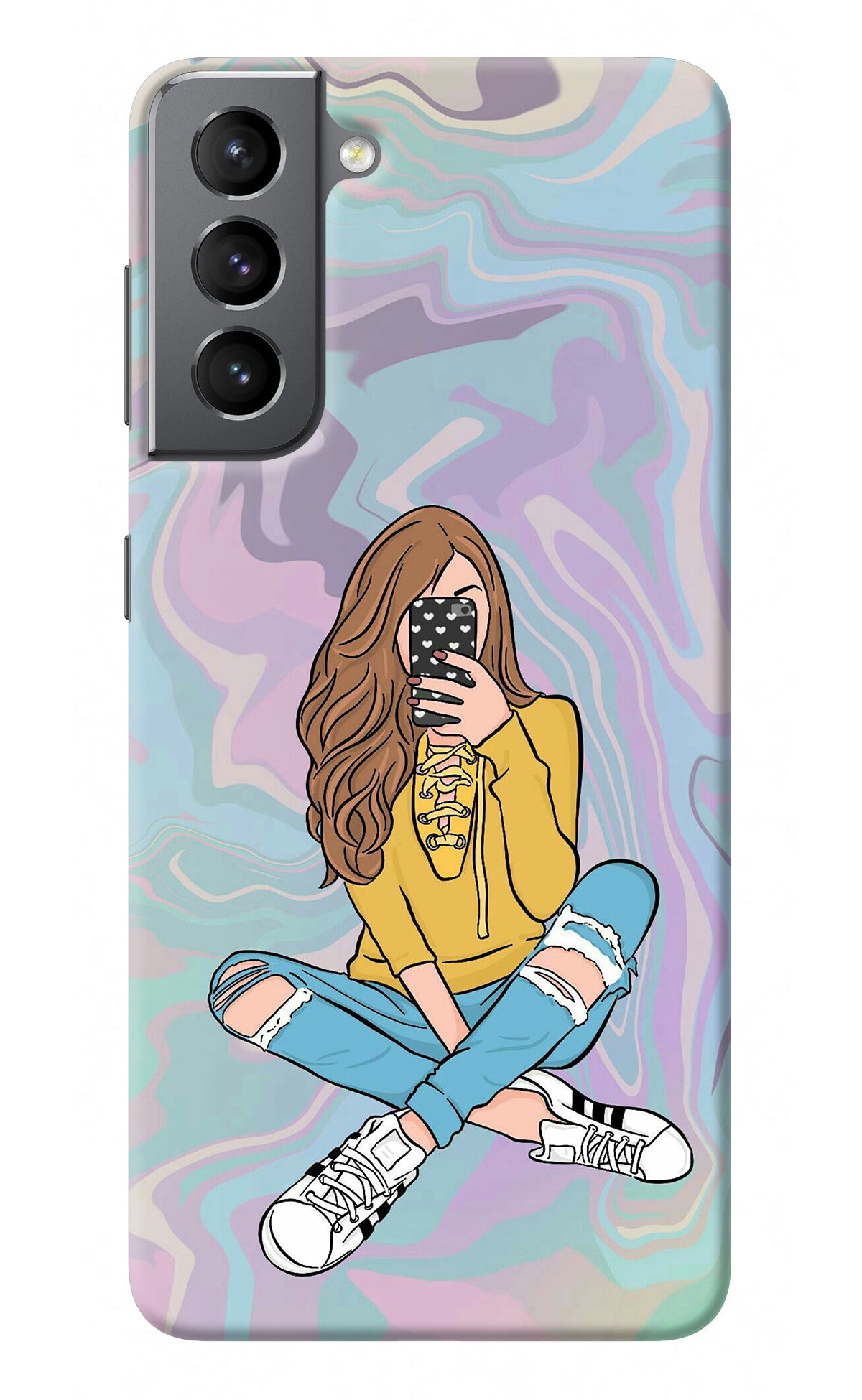 Selfie Girl Samsung S21 Back Cover