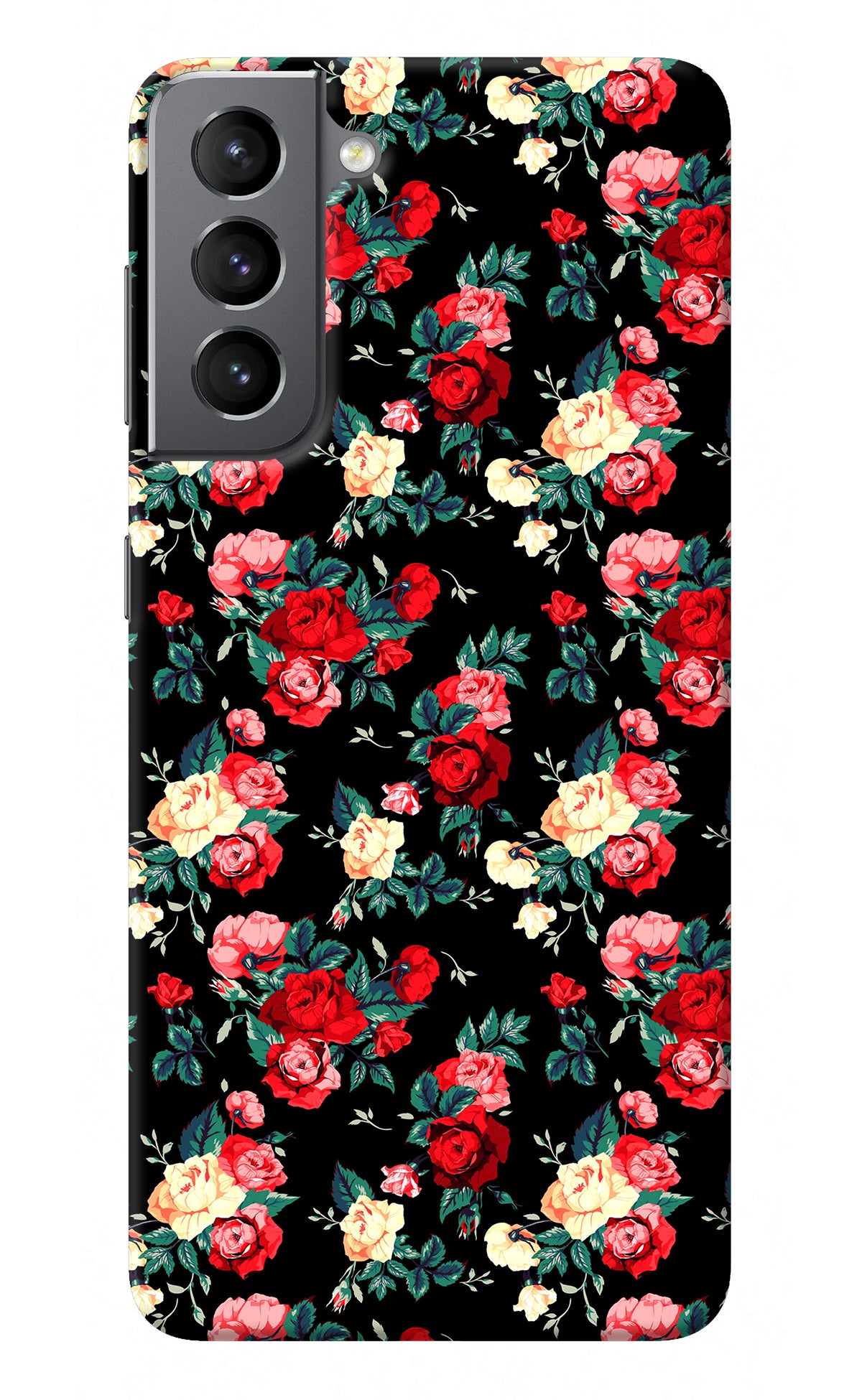 Rose Pattern Samsung S21 Back Cover