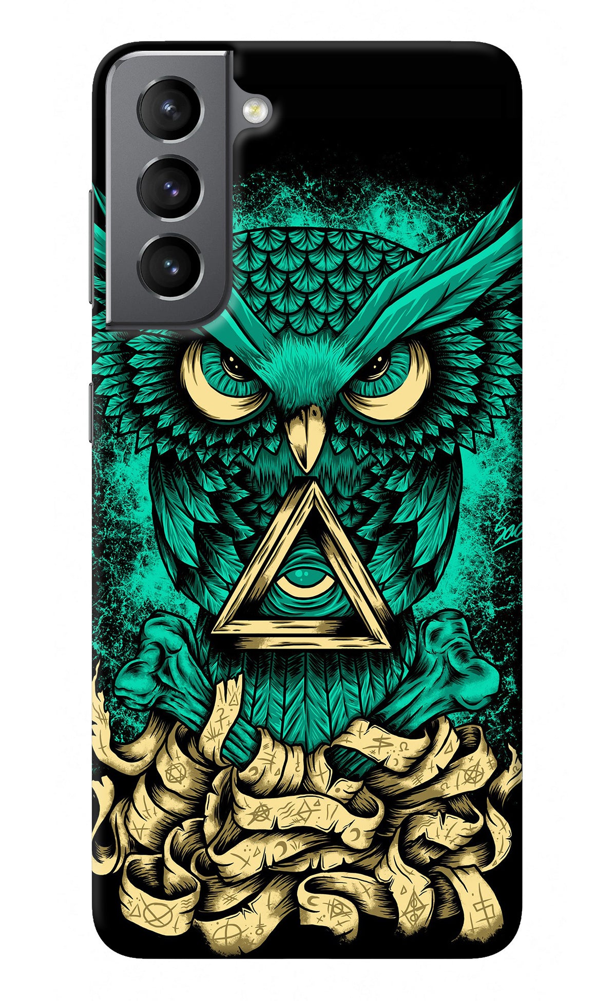 Green Owl Samsung S21 Back Cover