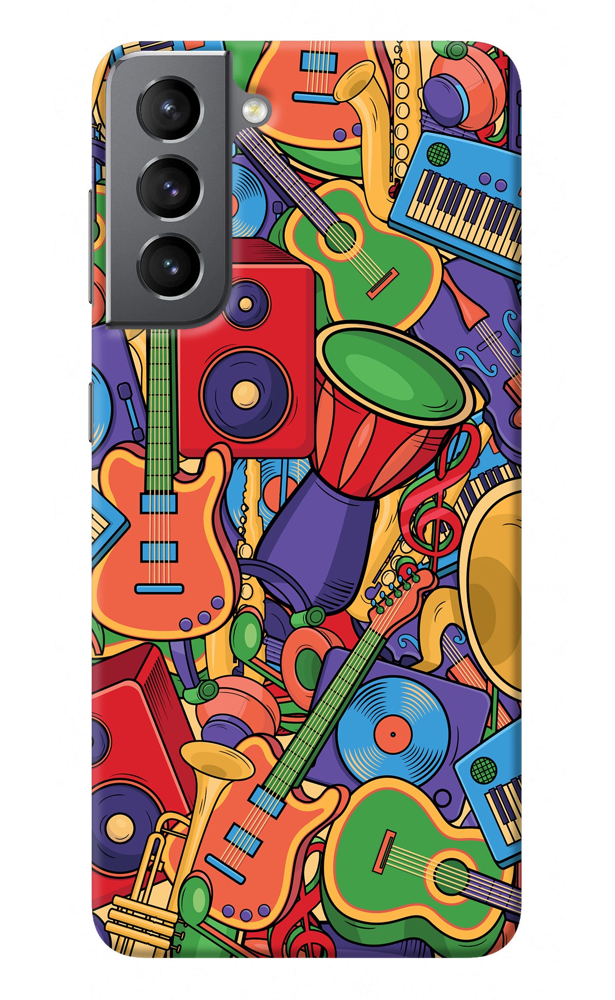 Music Instrument Doodle Samsung S21 Back Cover