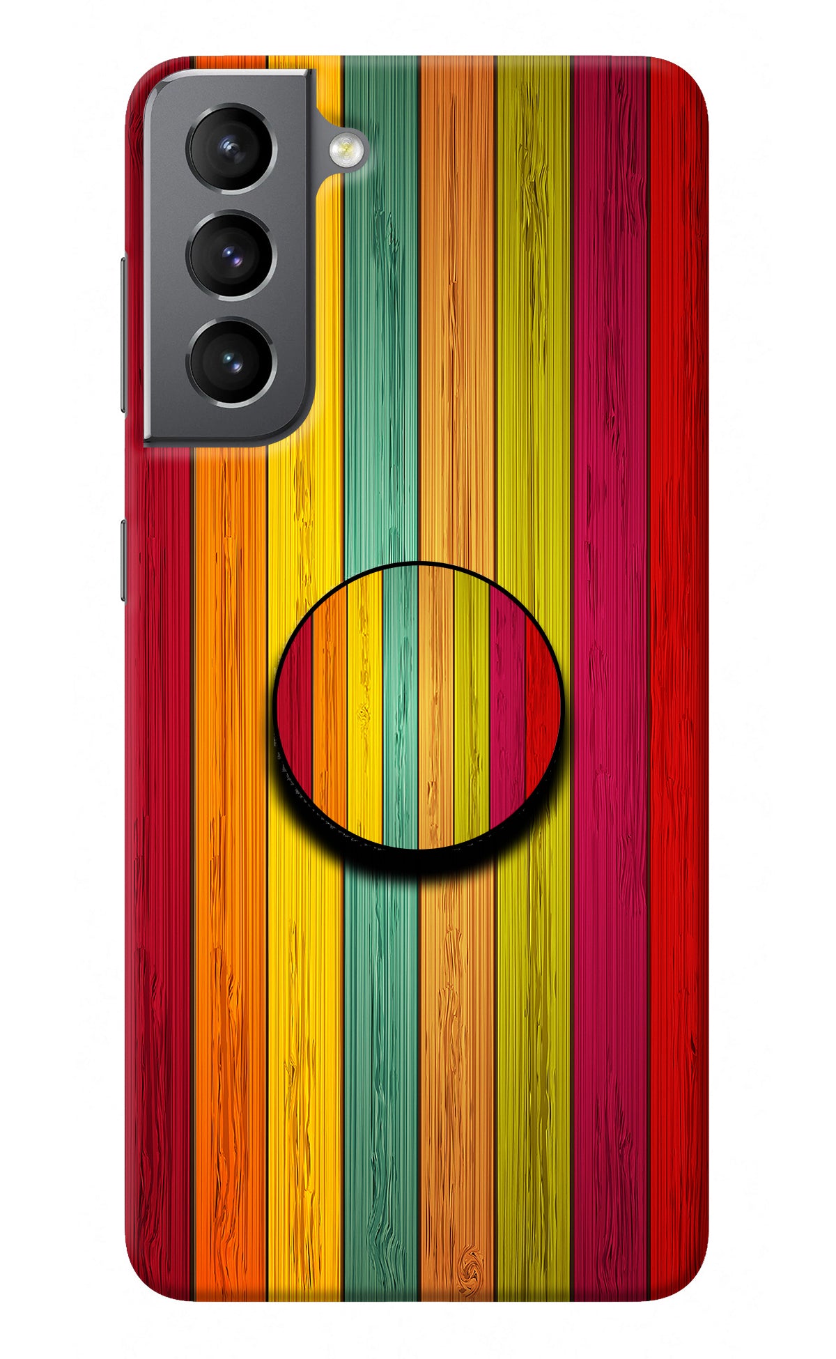 Multicolor Wooden Samsung S21 Pop Case