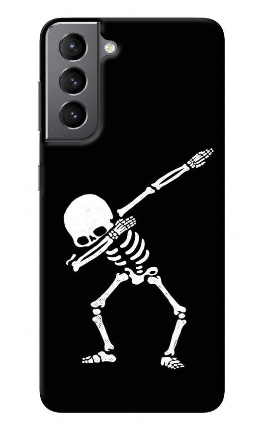 Dabbing Skeleton Art Samsung S21 Plus Back Cover