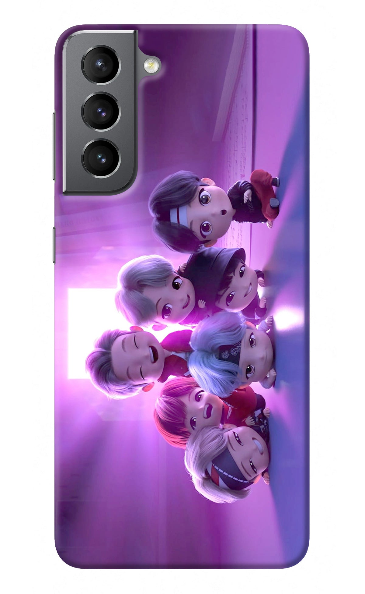 BTS Chibi Samsung S21 Plus Back Cover