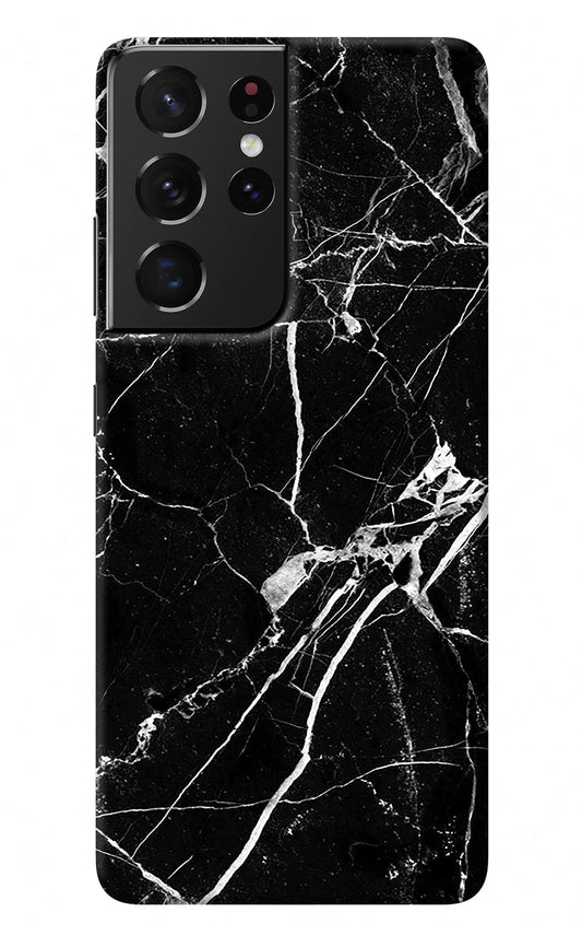 Black Marble Pattern Samsung S21 Ultra Back Cover