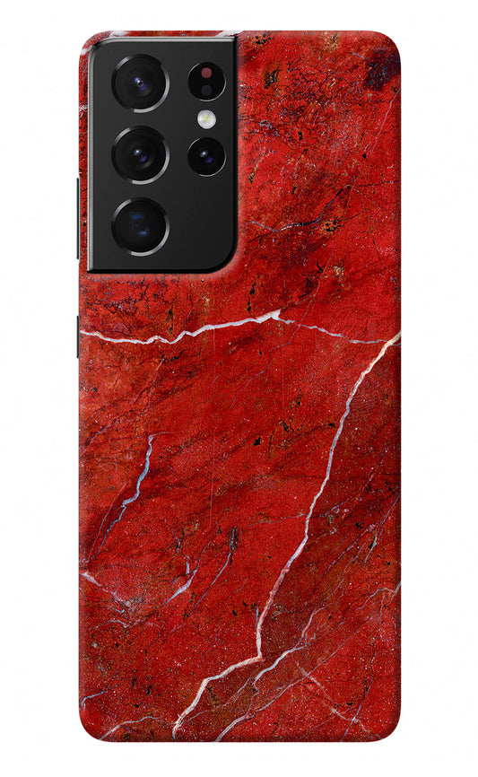 Red Marble Design Samsung S21 Ultra Back Cover
