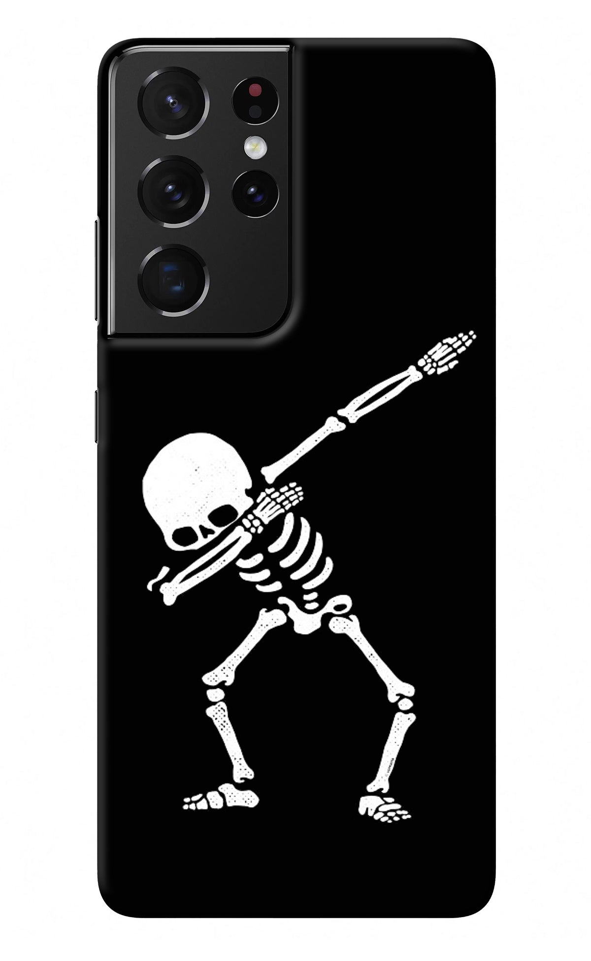 Dabbing Skeleton Art Samsung S21 Ultra Back Cover