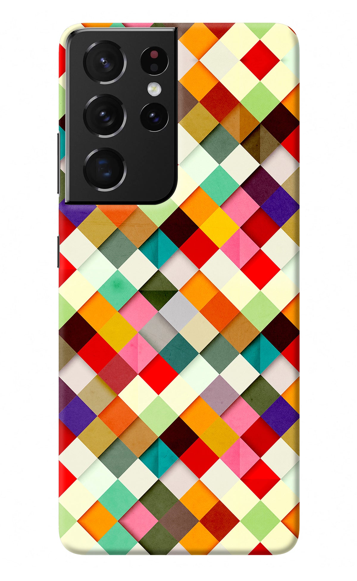 Geometric Abstract Colorful Samsung S21 Ultra Back Cover