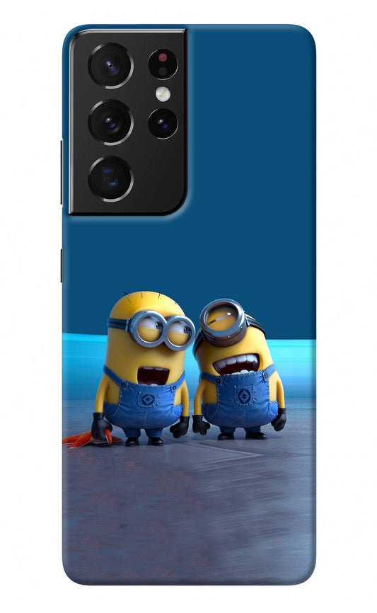 Minion Laughing Samsung S21 Ultra Back Cover
