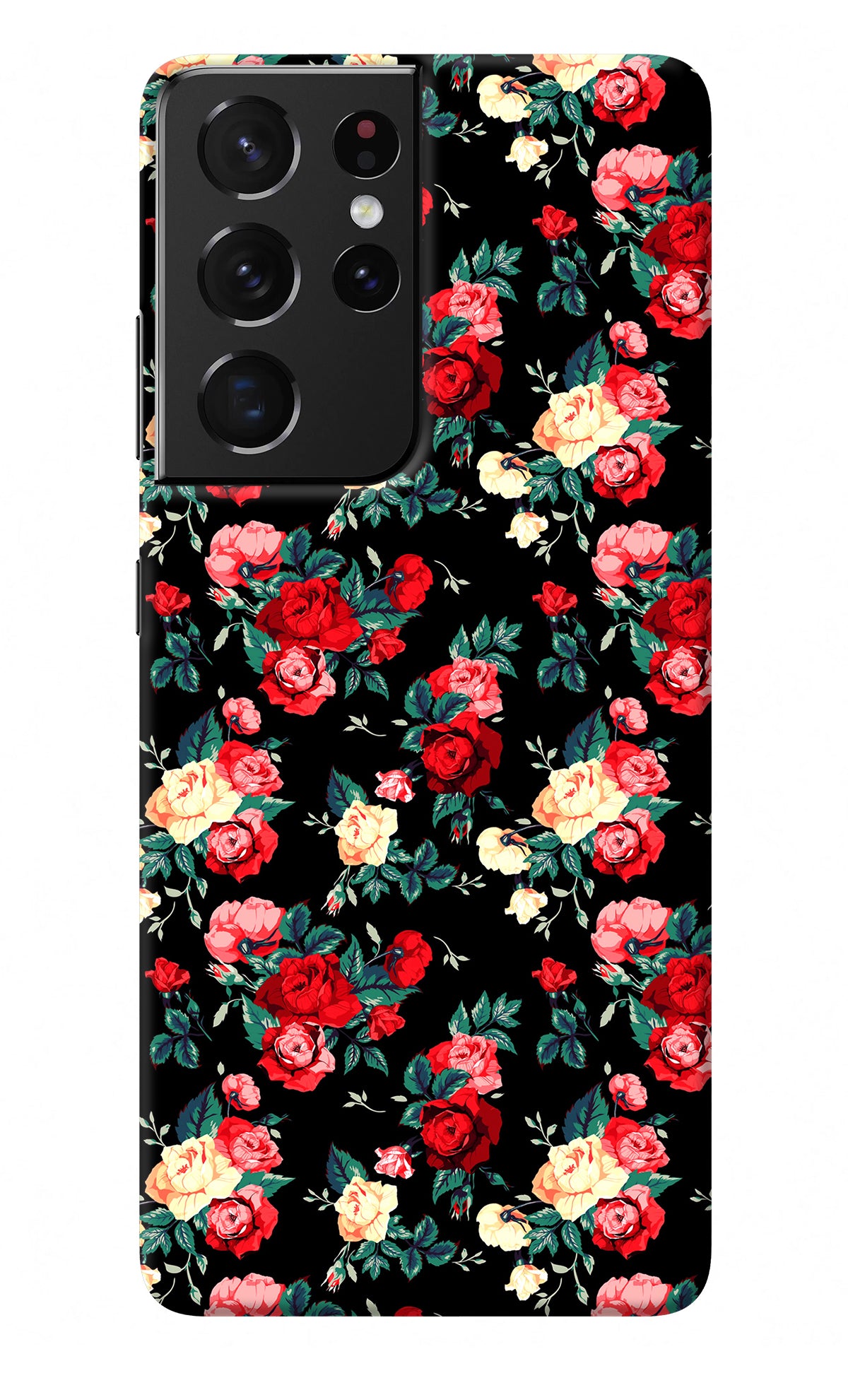 Rose Pattern Samsung S21 Ultra Back Cover