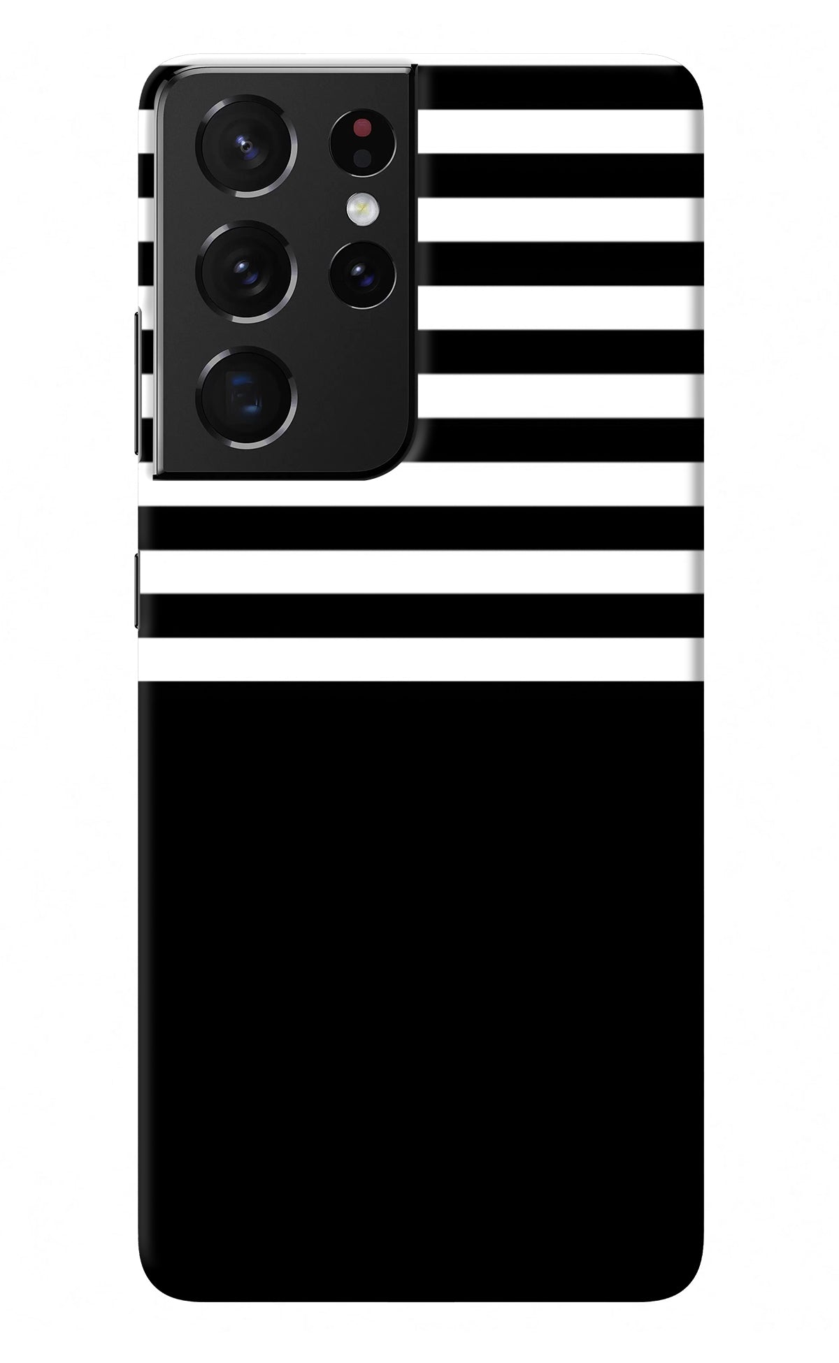 Black and White Print Samsung S21 Ultra Back Cover