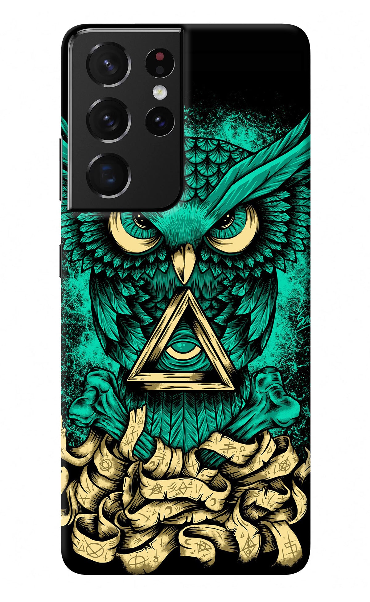 Green Owl Samsung S21 Ultra Back Cover