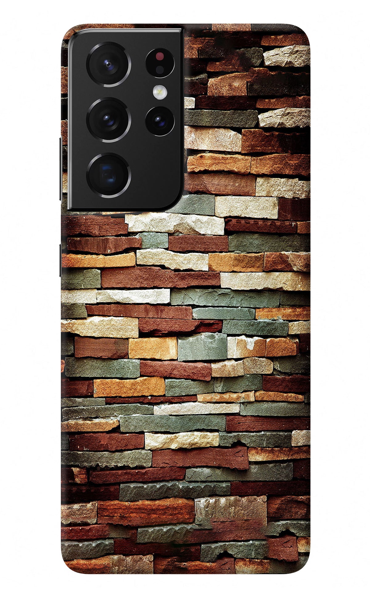 Bricks Pattern Samsung S21 Ultra Back Cover