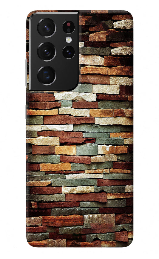 Bricks Pattern Samsung S21 Ultra Back Cover