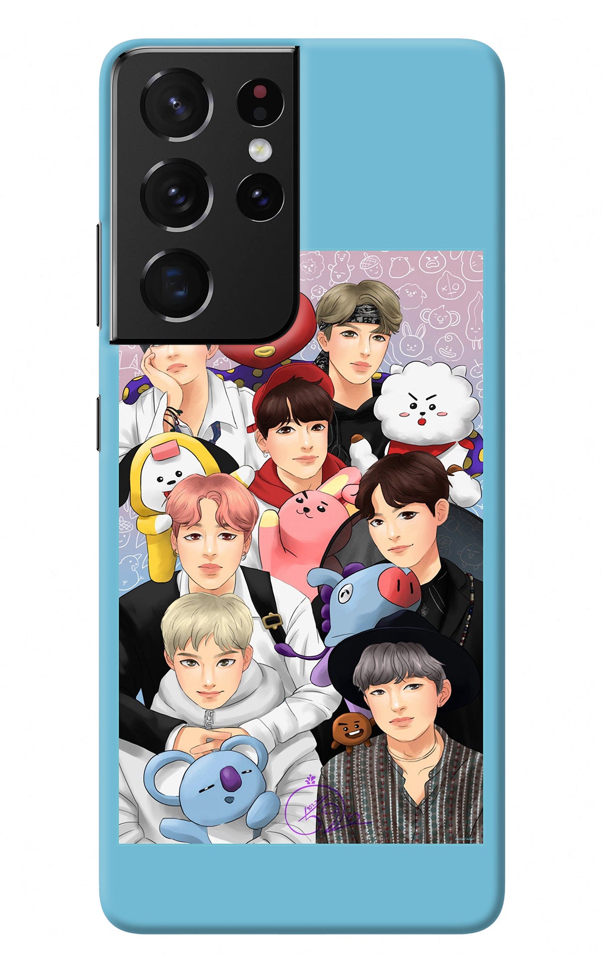 BTS with animals Samsung S21 Ultra Back Cover