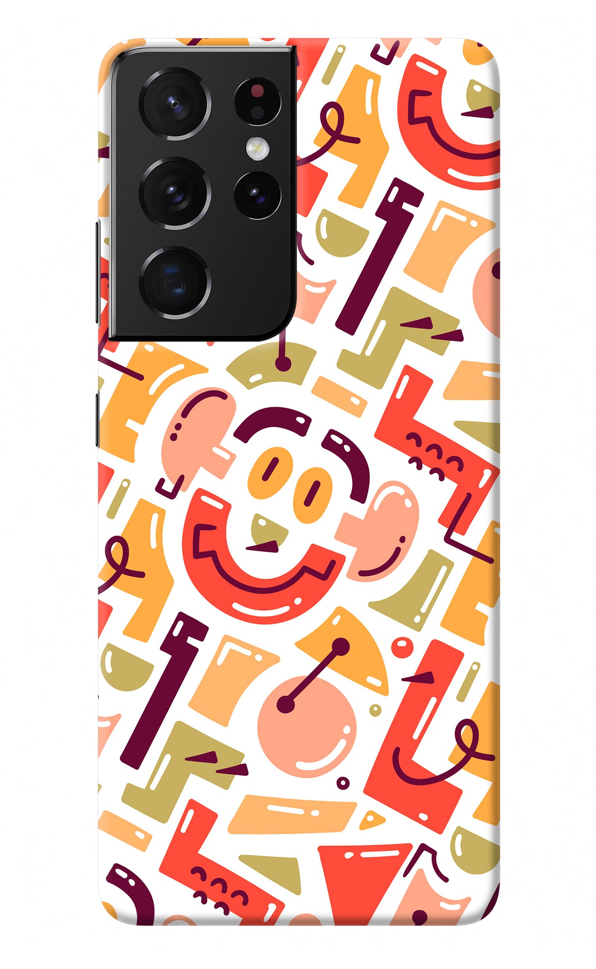 Doodle Pattern Samsung S21 Ultra Back Cover