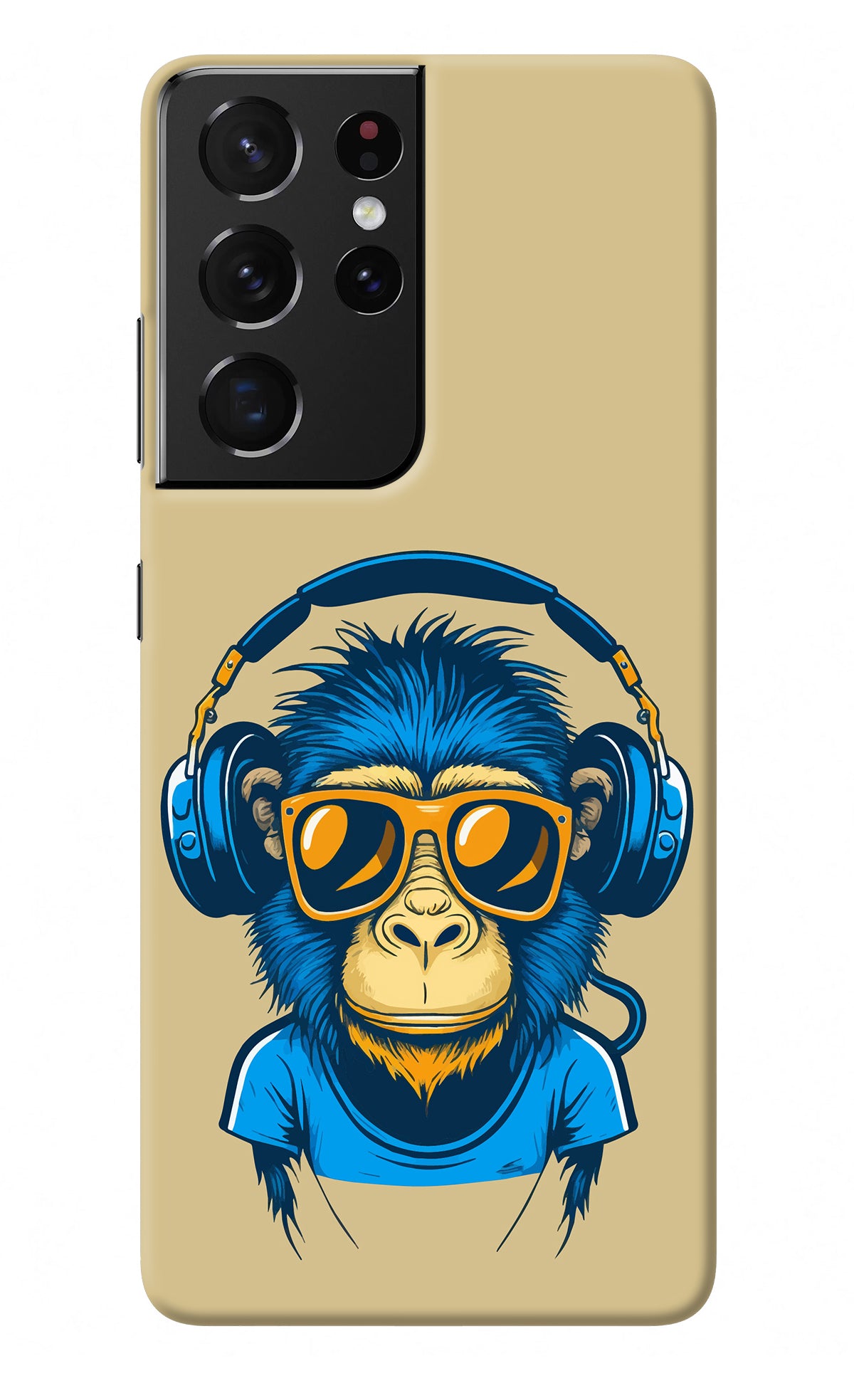Monkey Headphone Samsung S21 Ultra Back Cover