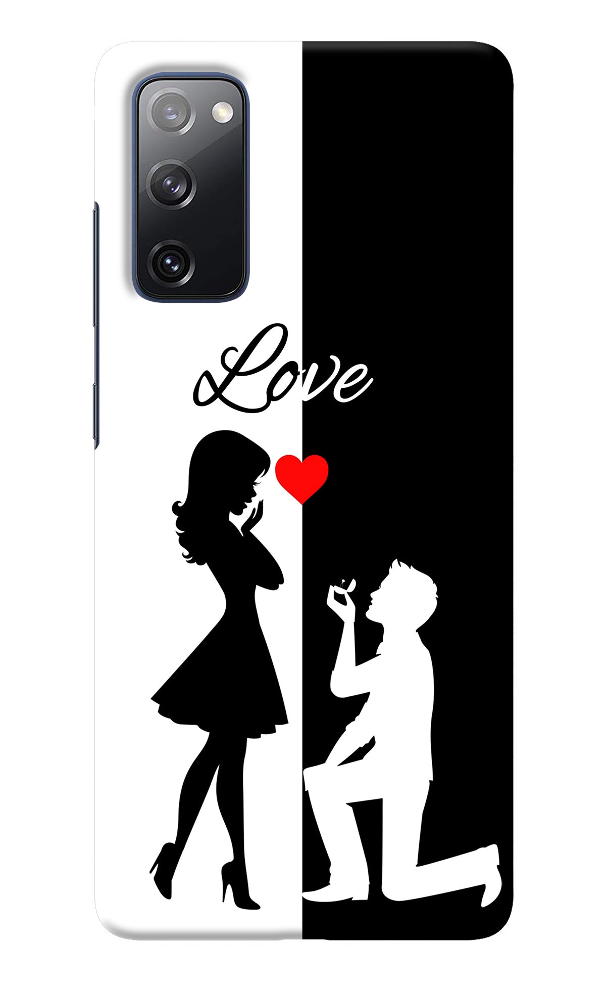 Love Propose Black And White Samsung S20 FE Back Cover