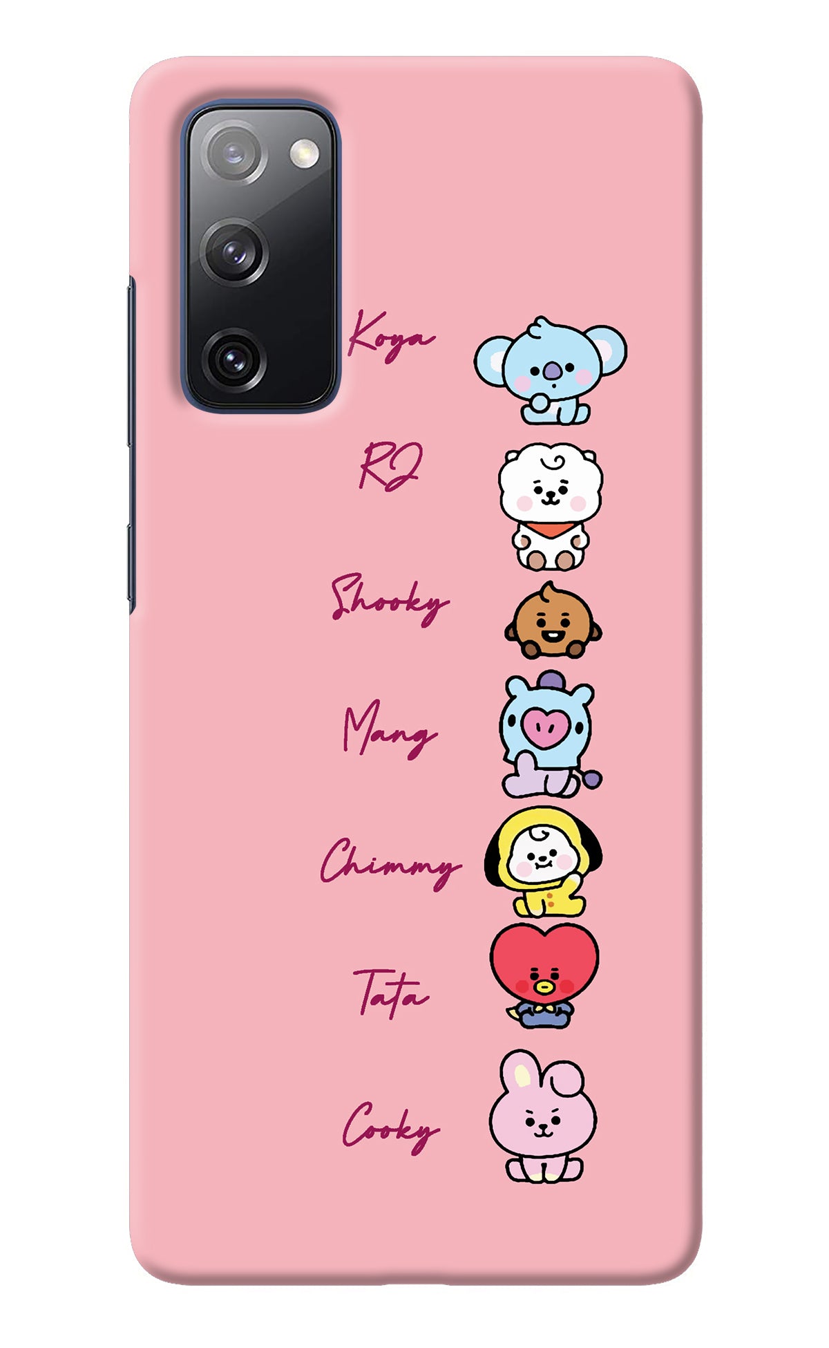 BTS names Samsung S20 FE Back Cover