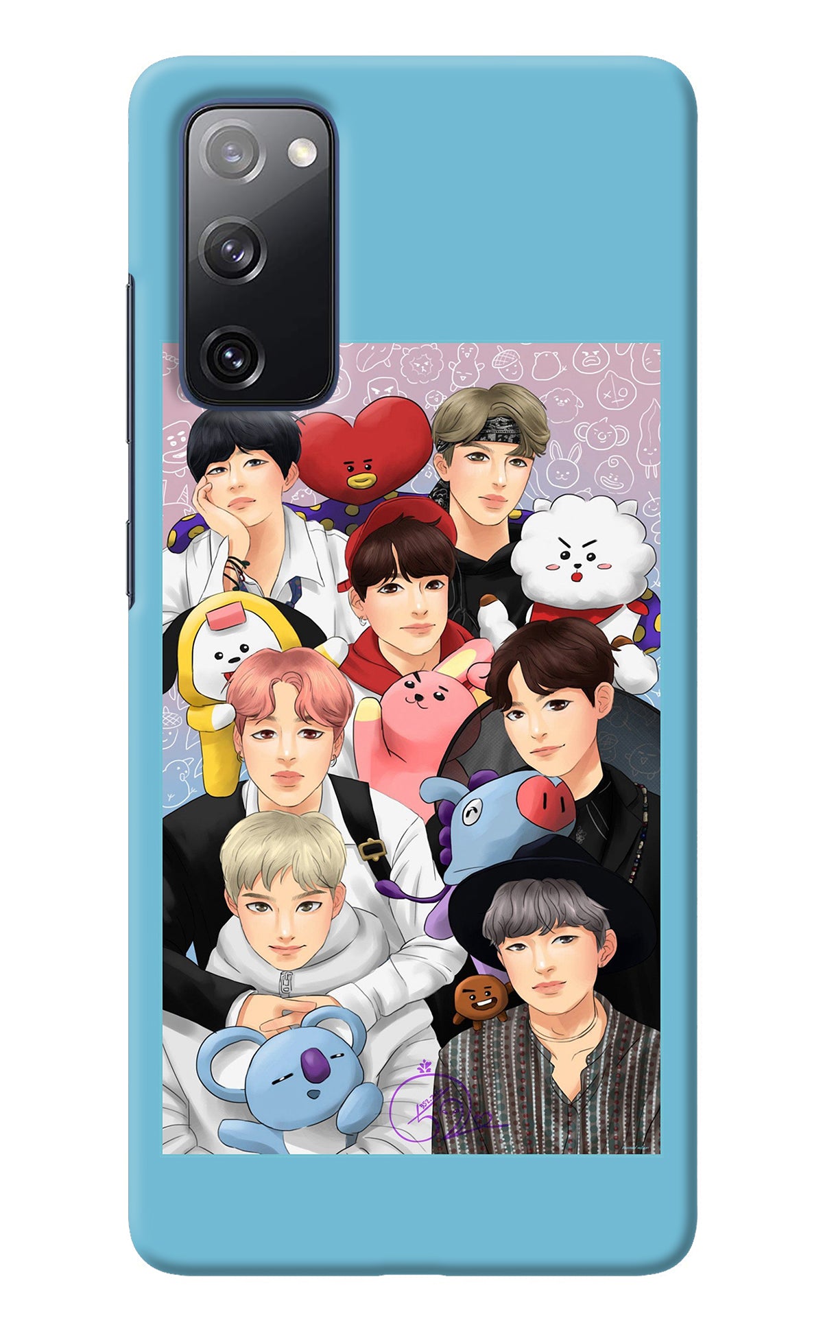 BTS with animals Samsung S20 FE Back Cover