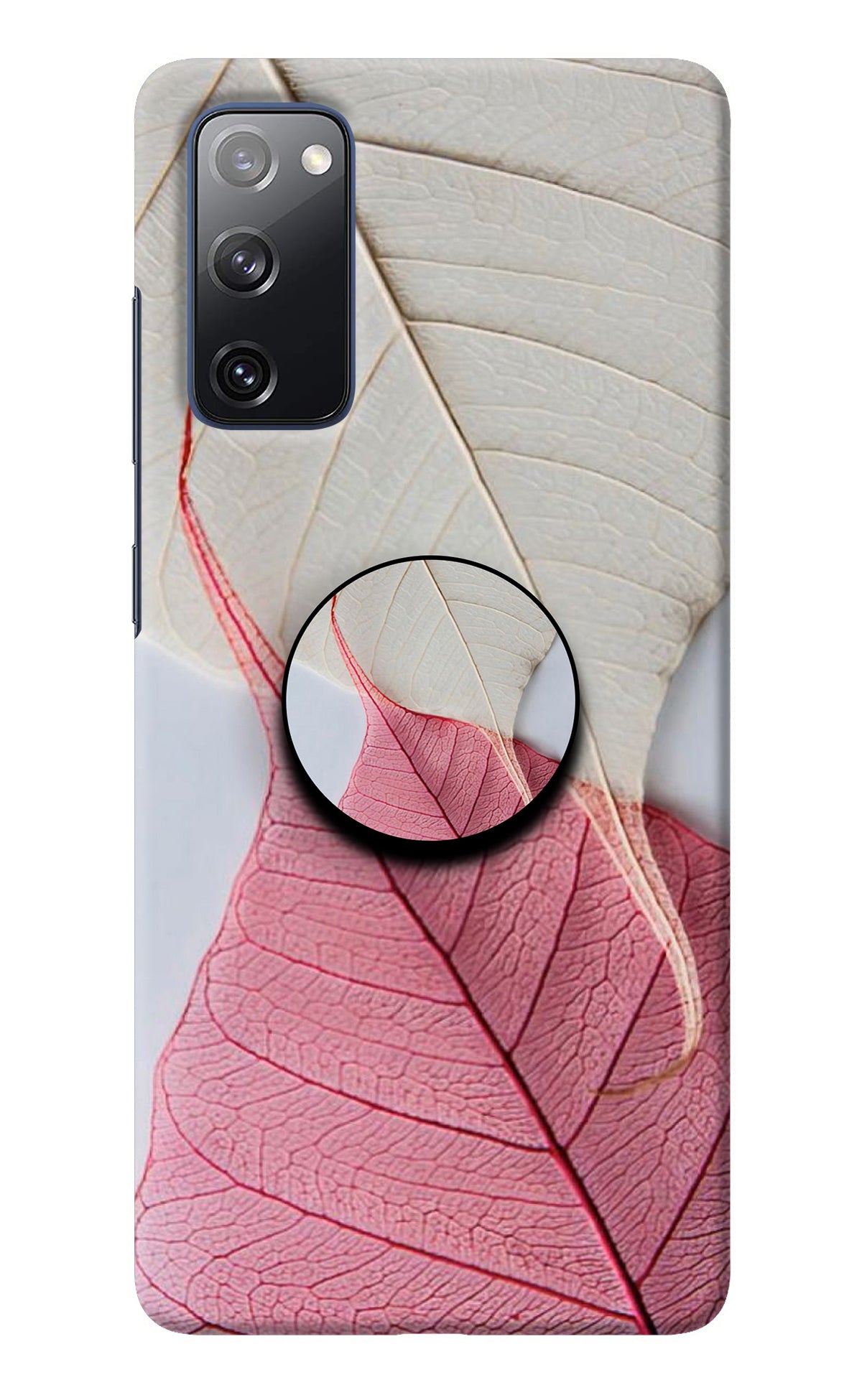 White Pink Leaf Samsung S20 FE Pop Case