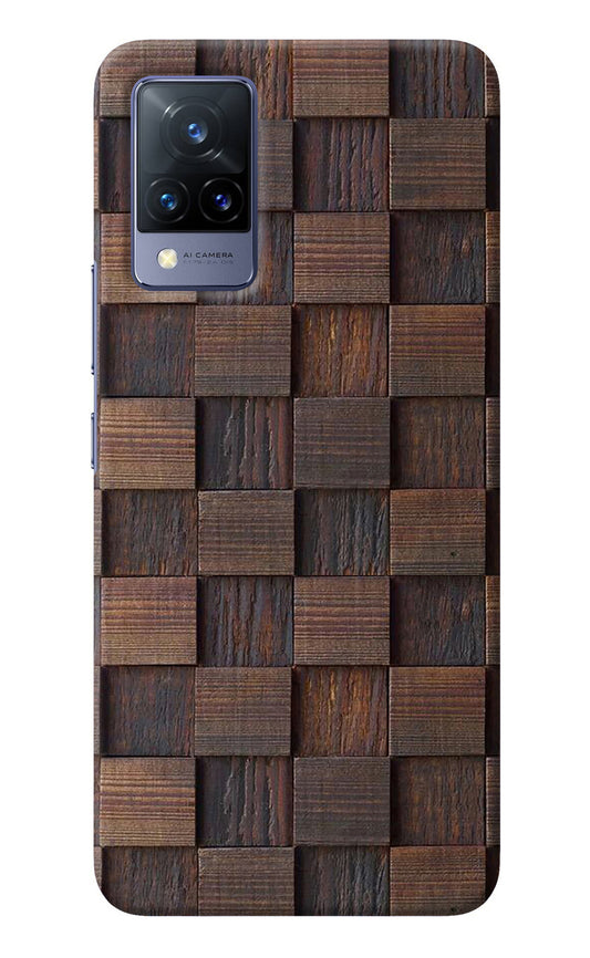 Wooden Cube Design Vivo V21 Back Cover