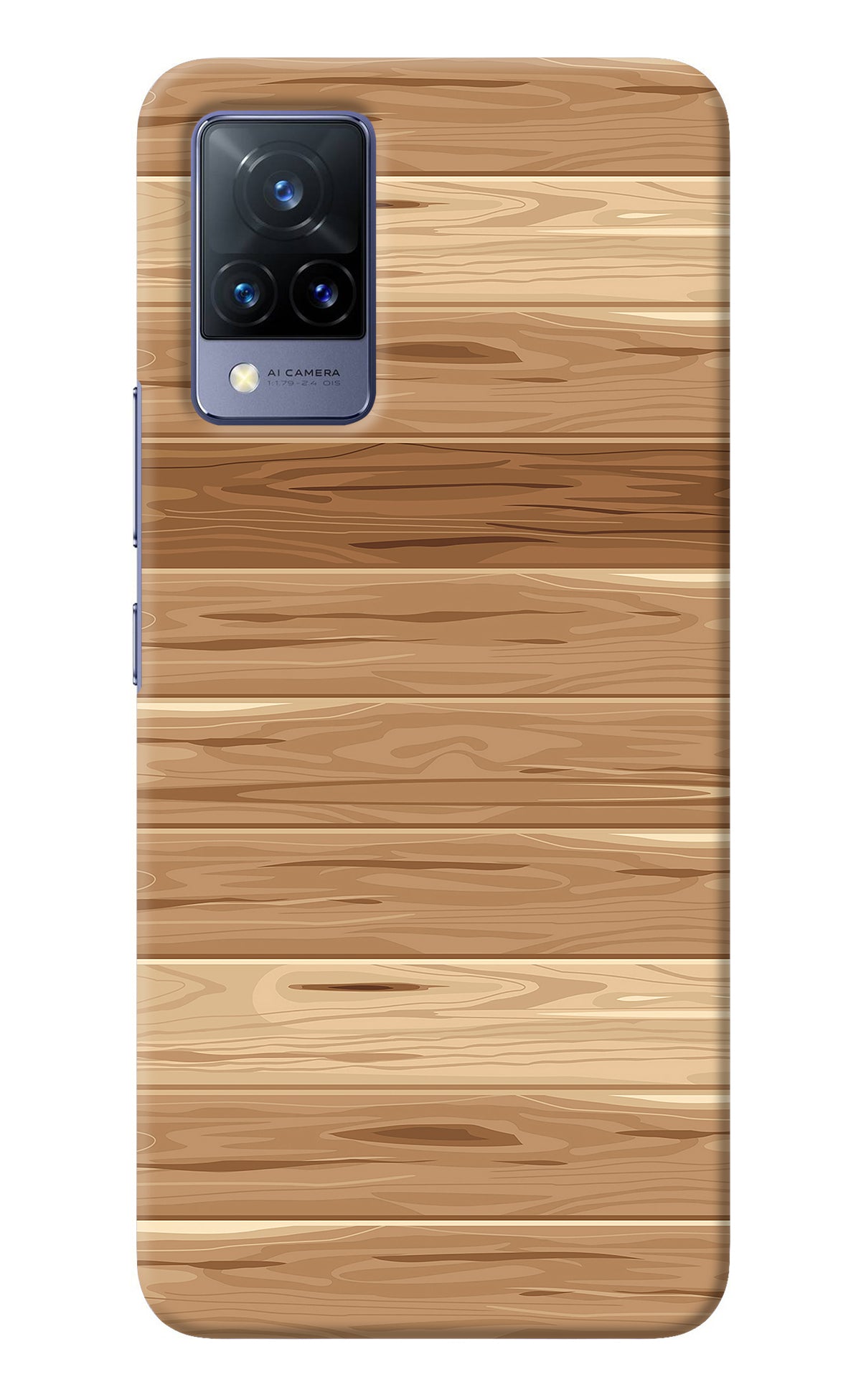 Wooden Vector Vivo V21 Back Cover