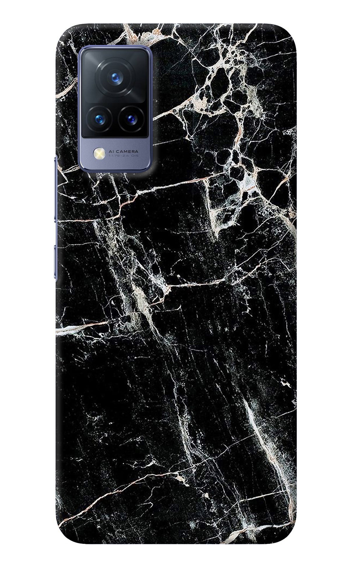 Black Marble Texture Vivo V21 Back Cover