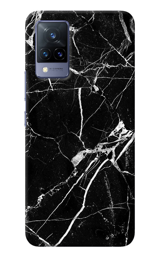 Black Marble Pattern Vivo V21 Back Cover