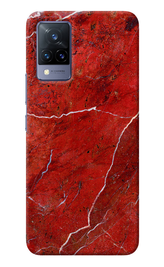 Red Marble Design Vivo V21 Back Cover