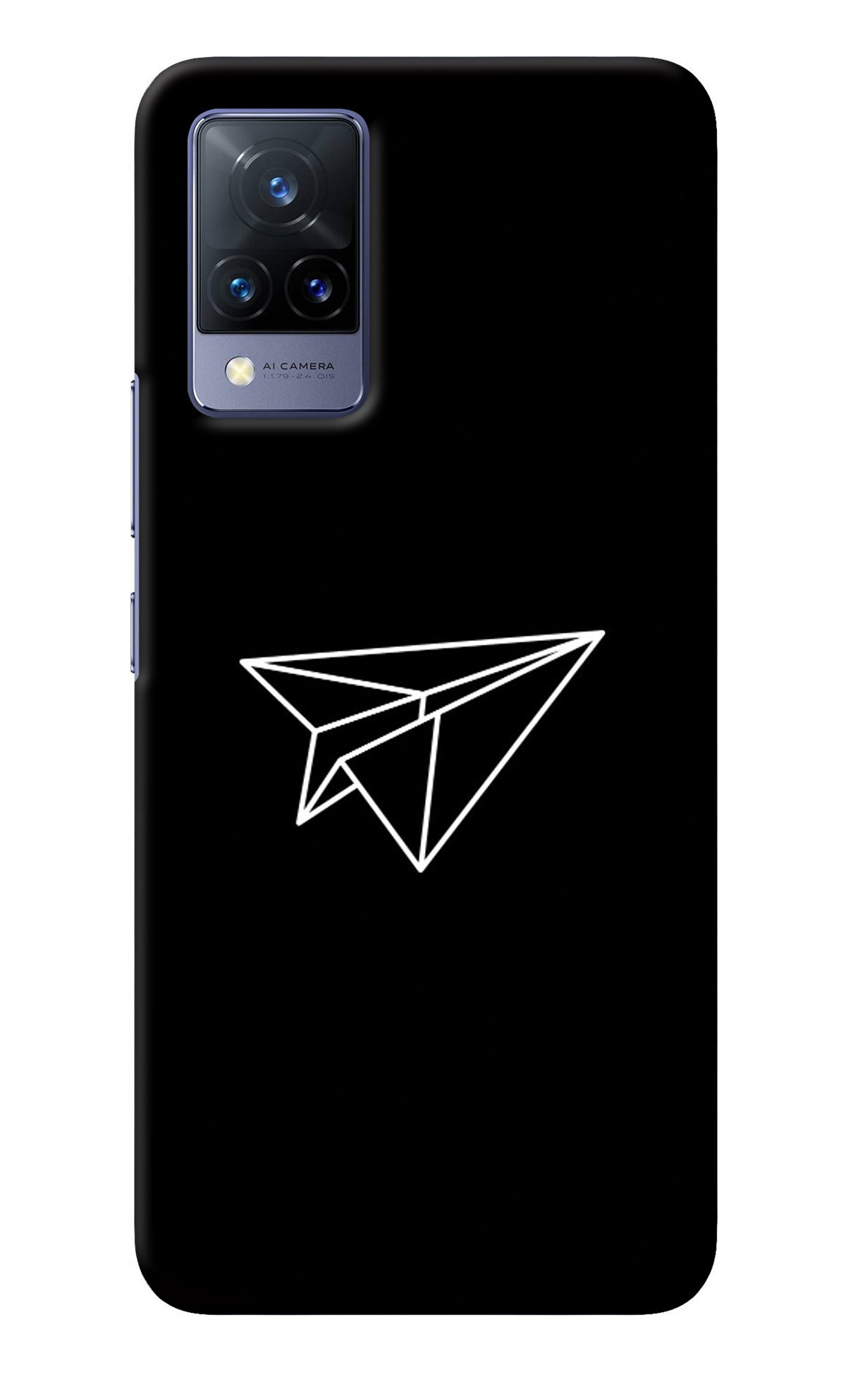 Paper Plane White Vivo V21 Back Cover