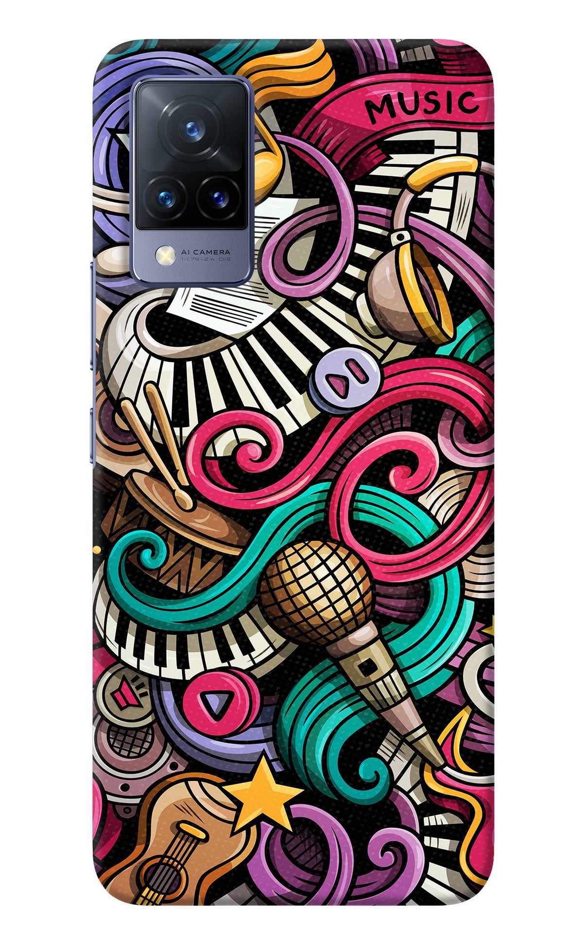 Music Abstract Vivo V21 Back Cover