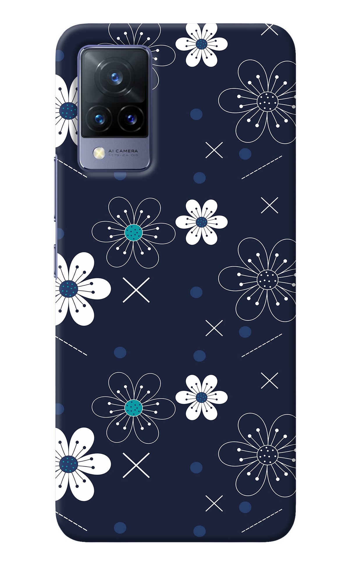 Flowers Vivo V21 Back Cover