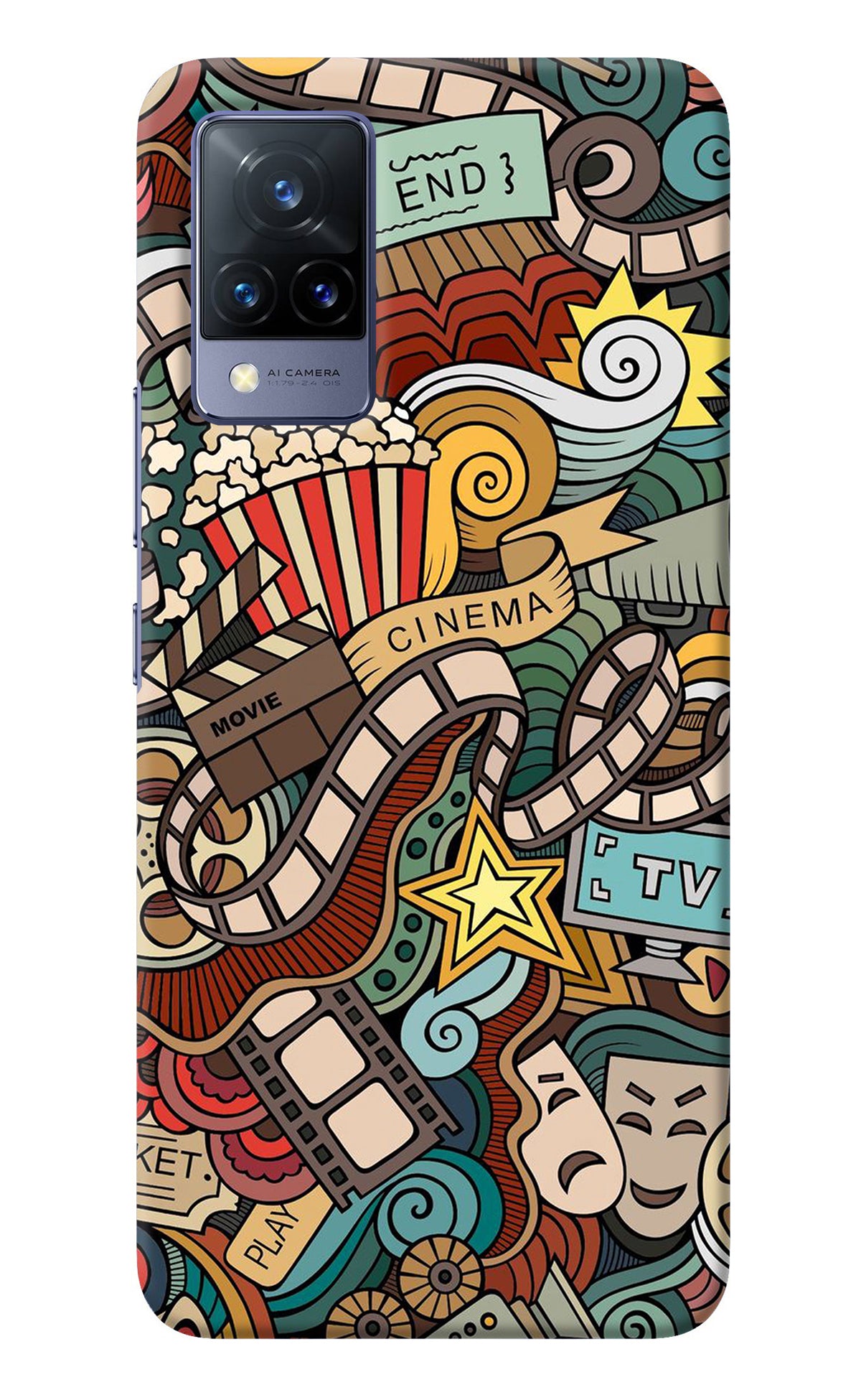 Cinema Abstract Vivo V21 Back Cover