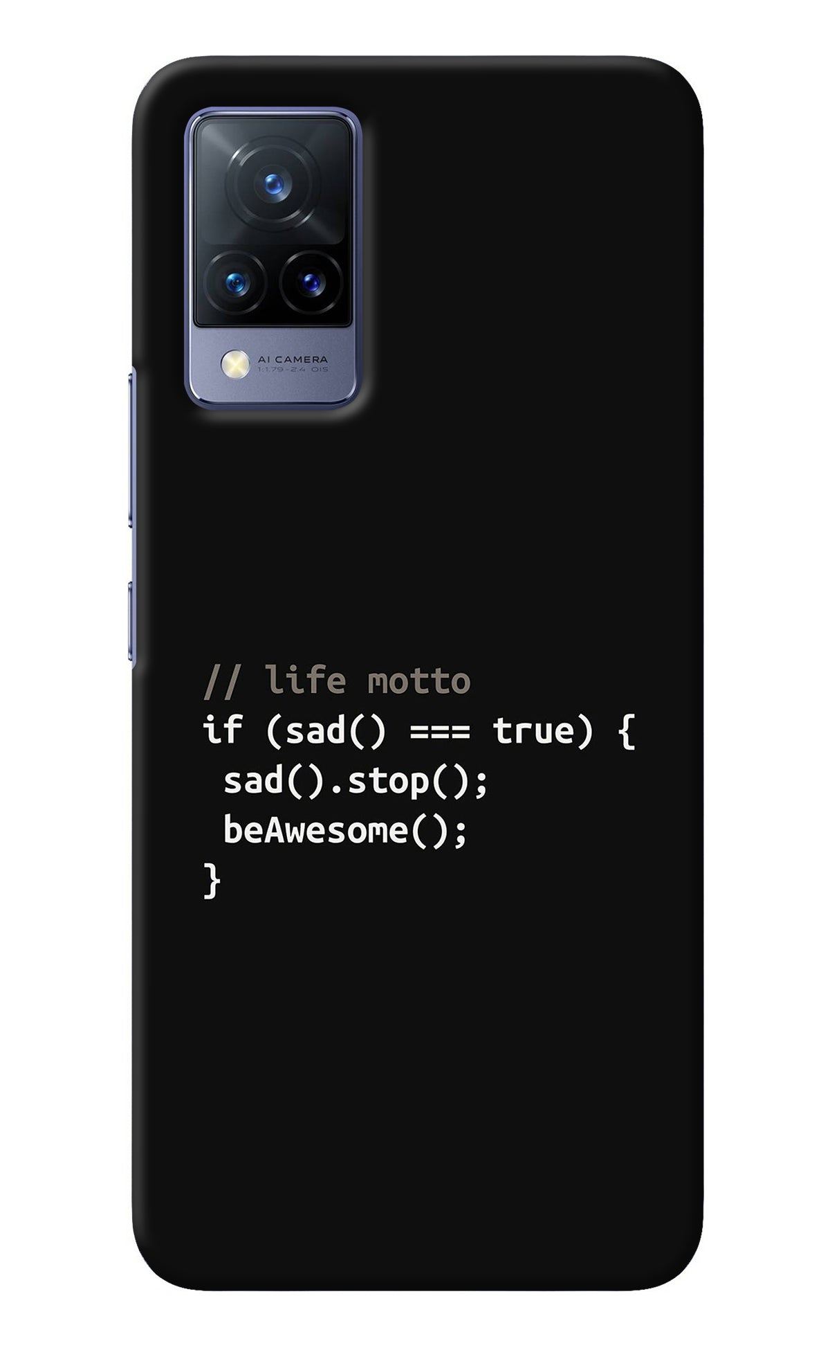 Life Motto Code Vivo V21 Back Cover