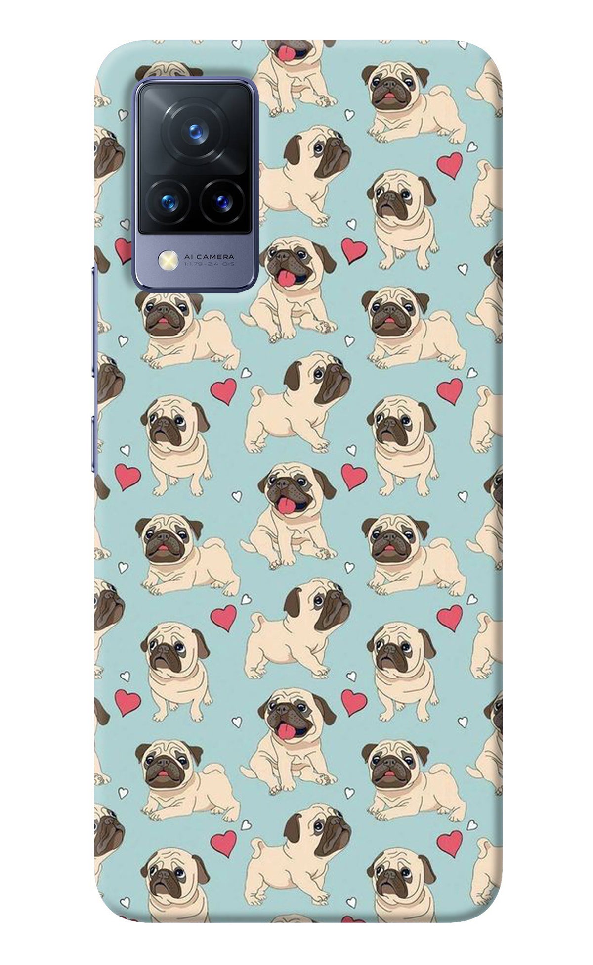 Pug Dog Vivo V21 Back Cover