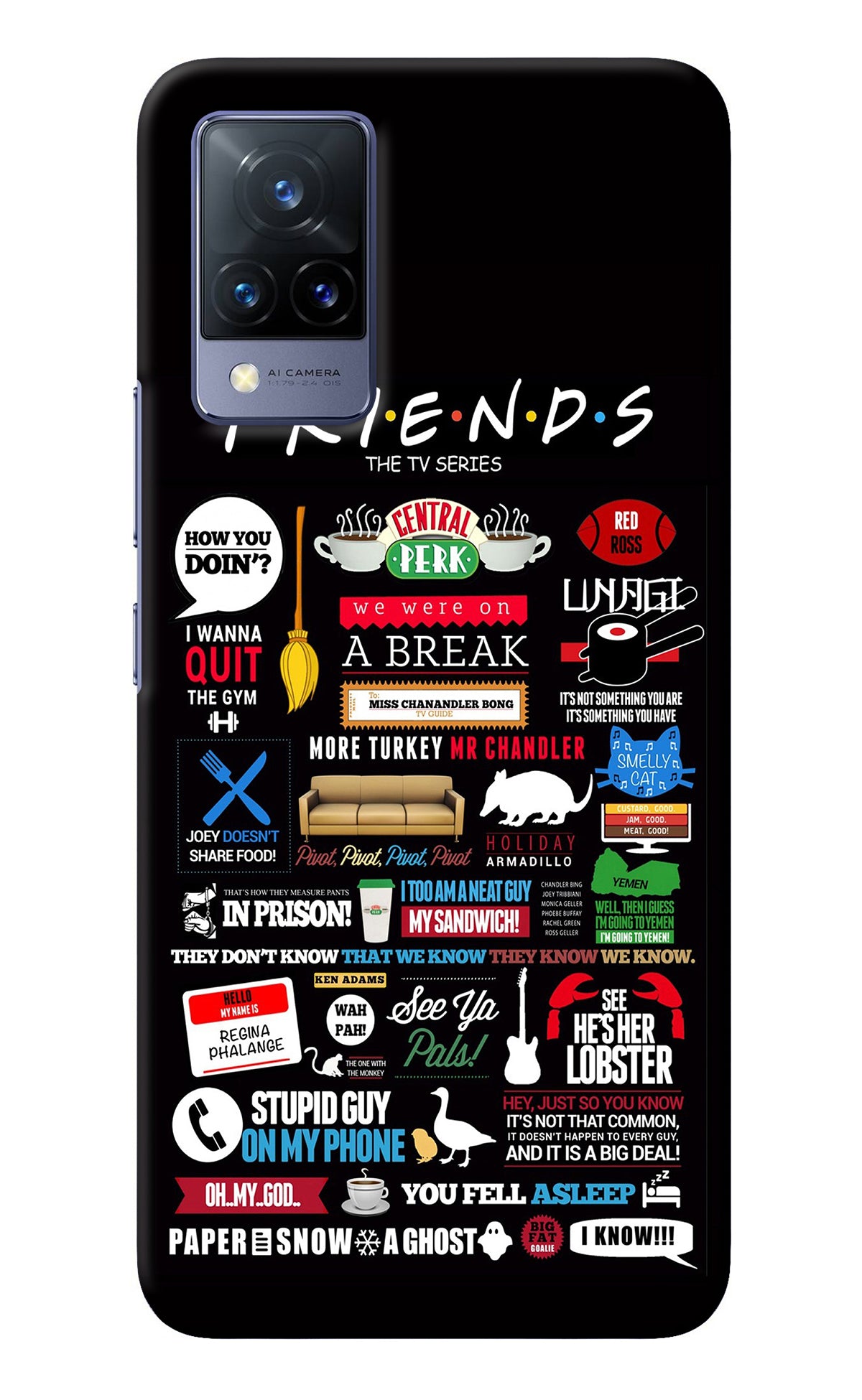 FRIENDS Vivo V21 Back Cover