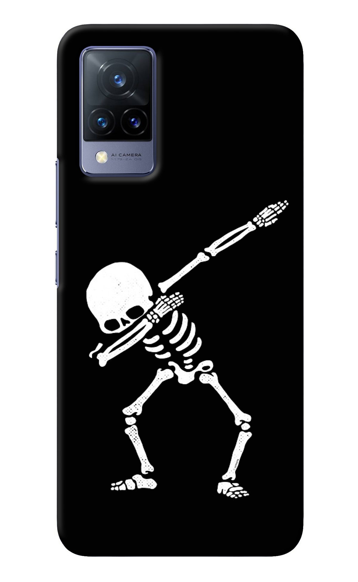 Dabbing Skeleton Art Vivo V21 Back Cover