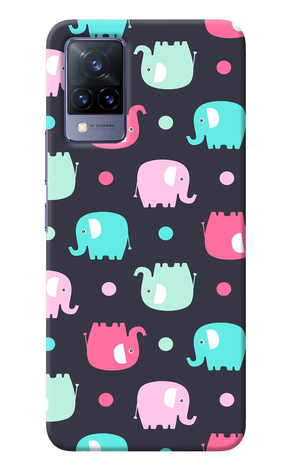 Elephants Vivo V21 Back Cover