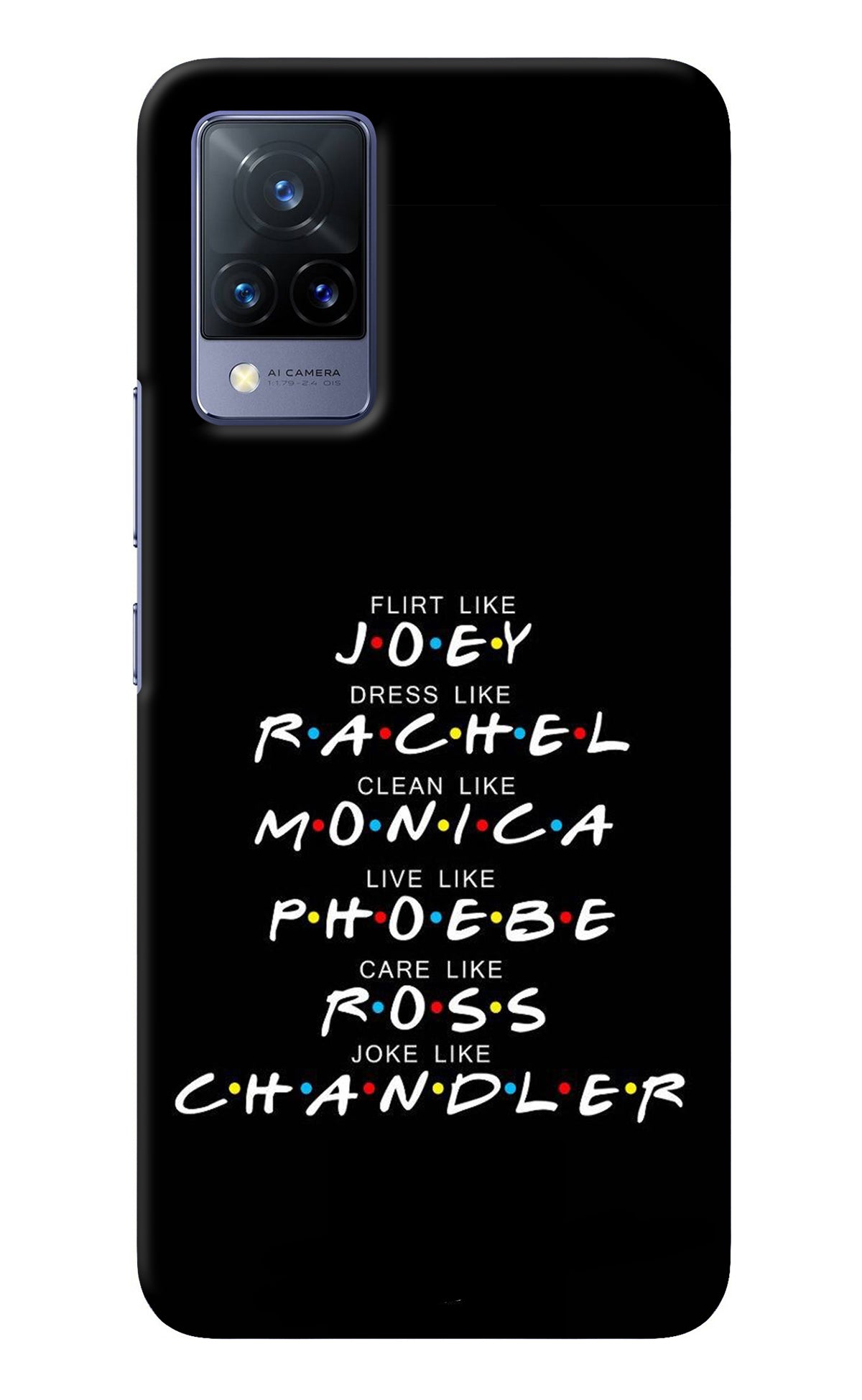 FRIENDS Character Vivo V21 Back Cover