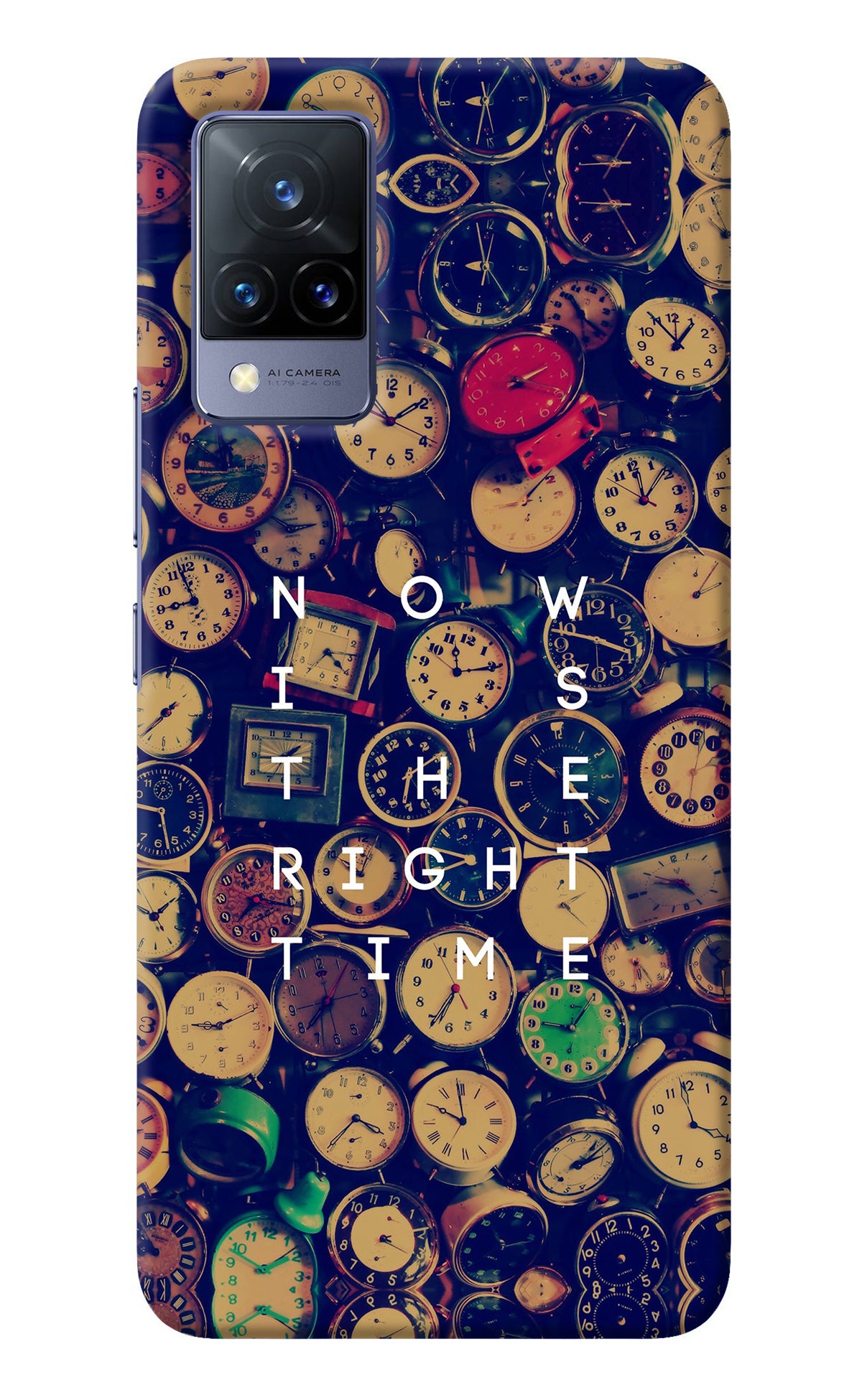 Now is the Right Time Quote Vivo V21 Back Cover