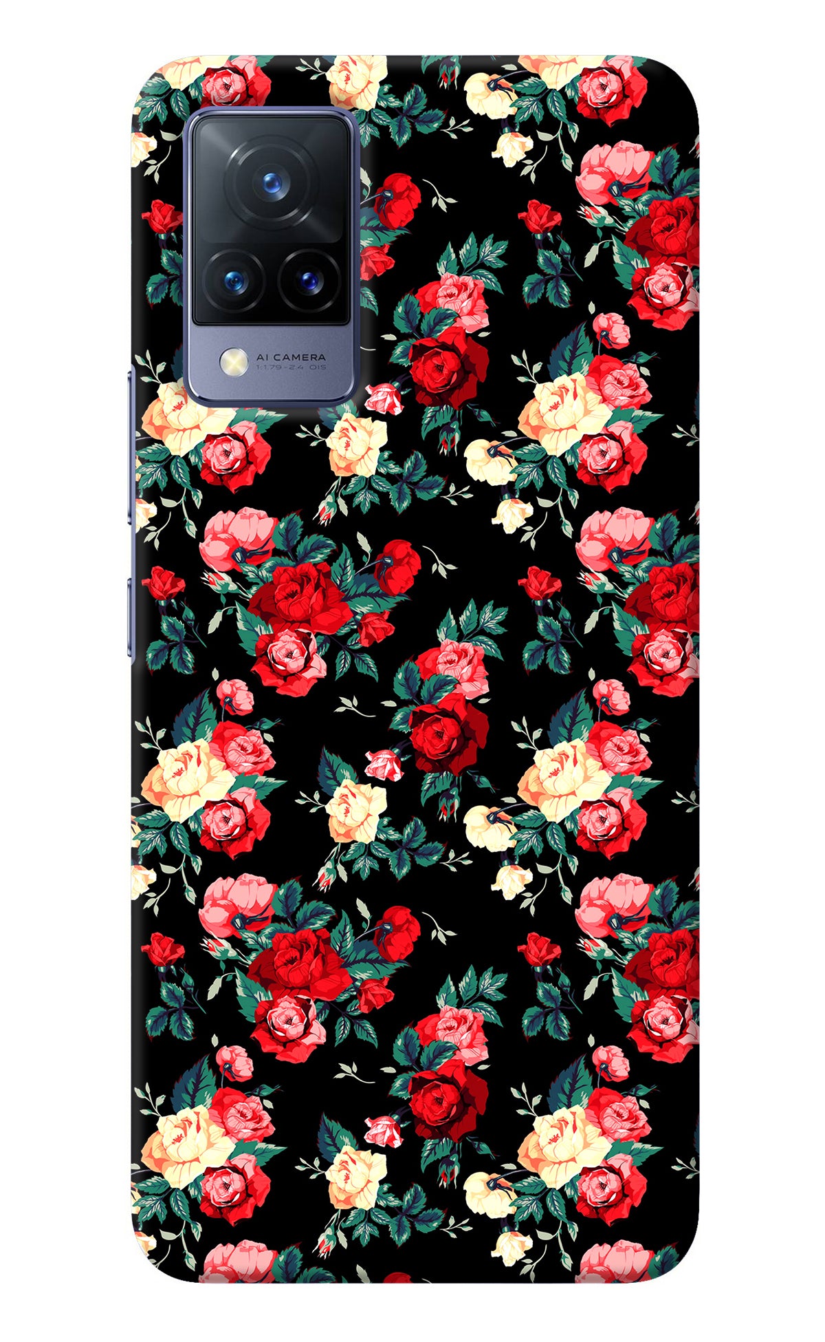 Rose Pattern Vivo V21 Back Cover