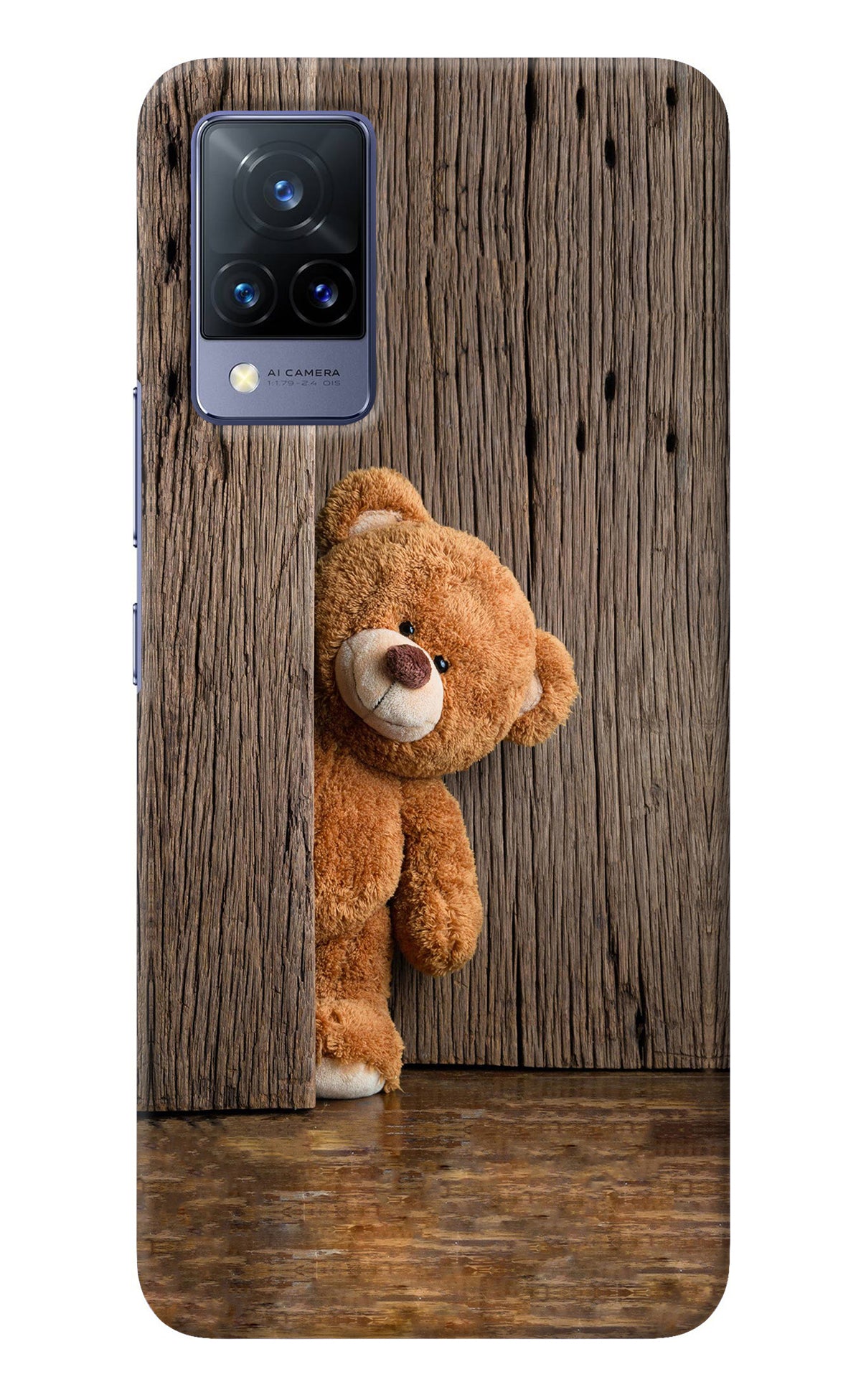 Teddy Wooden Vivo V21 Back Cover