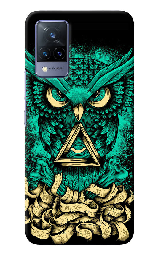 Green Owl Vivo V21 Back Cover