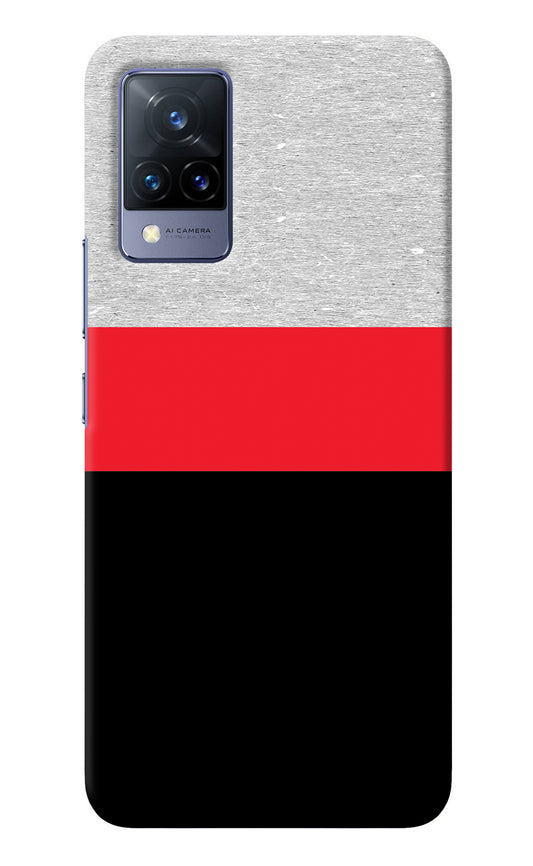 Tri Color Pattern Vivo V21 Back Cover