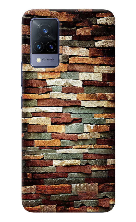 Bricks Pattern Vivo V21 Back Cover