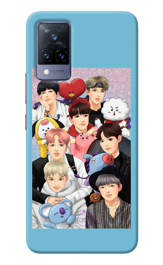 BTS with animals Vivo V21 Back Cover